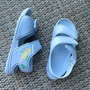 Adidas beach pool sandals blue 1